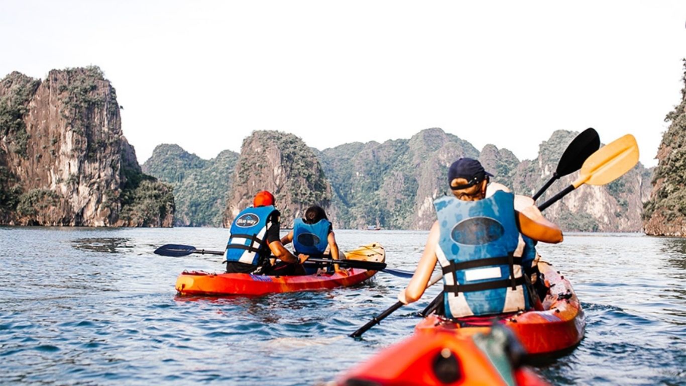Kayaking in Ha Long Bay is an unforgettable experience