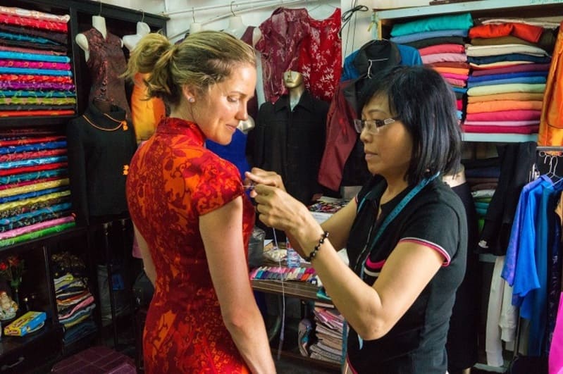 Hoi An’s skilled tailors can craft custom suits, dresses, and more in just 24 hours