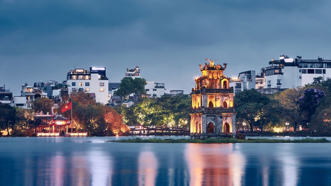 Experience the vibrant charm of Hanoi by night