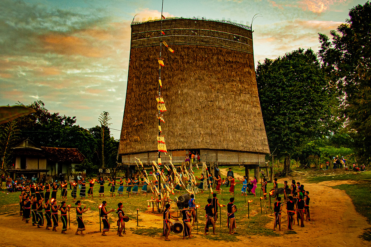 Ethnic minorities celebrate with a traditional festival in Kon Tum, Vietnam