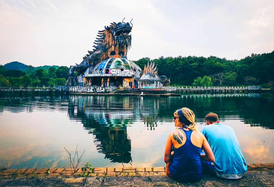 The abandoned dragon at Thủy Tiên Lake draws urban explorers to Hue’s hidden past