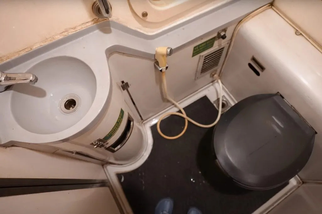 Toilets on Vietnam sleeper train